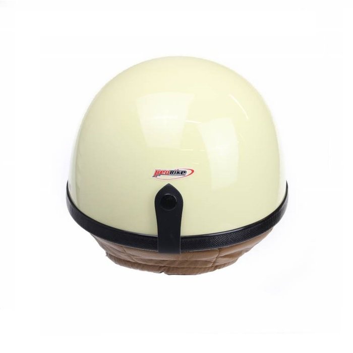 Redbike RB-500 klassischer Halbschalenhelm elfenbeinweiß