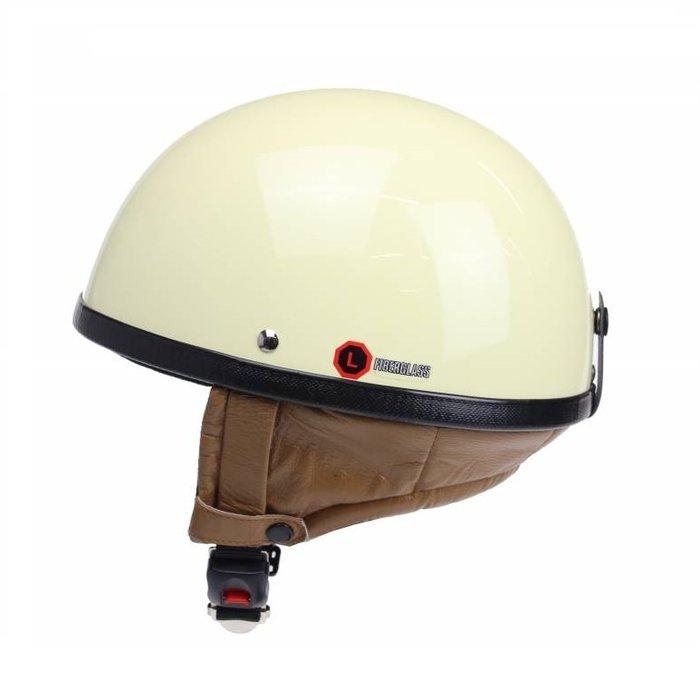 Redbike RB-500 klassischer Halbschalenhelm elfenbeinweiß