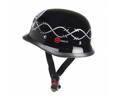 Vintage Motorhelm ECE Goedgekeurde Duitse Stijl Halve Helm Heren Dames Motor Open Helm Voor Fietscruiser Scooter Met Snelsluiting 9,M