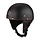 black-red leather half helmet