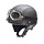 Vintage retro dull black leather half helmet