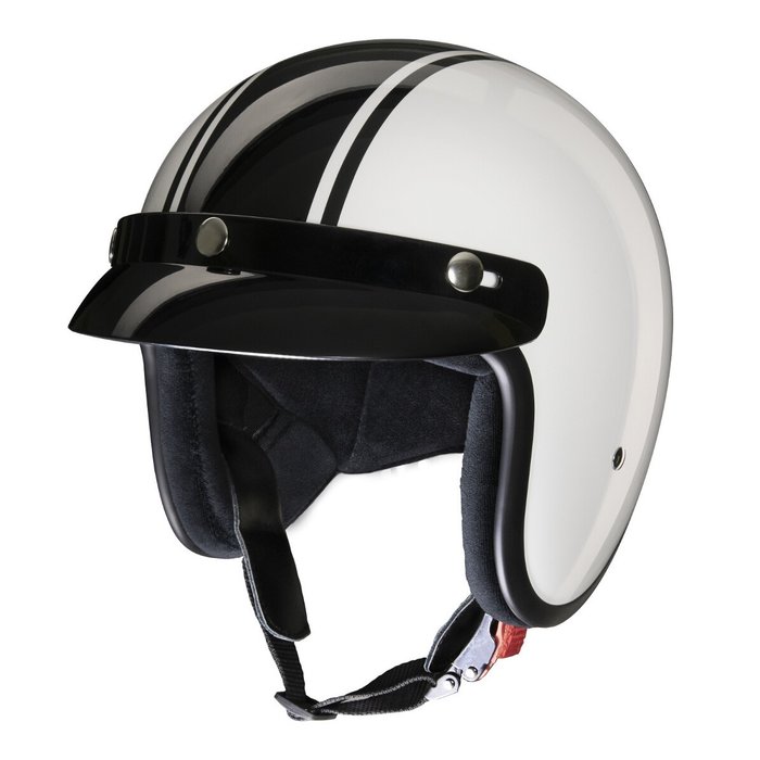 Redbike RB-675 jet helmet white-black