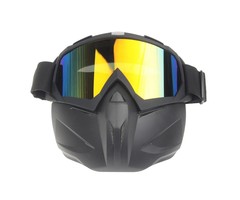 Dunkle Maske | Helmmaske | goldene Reflexion | Outlet