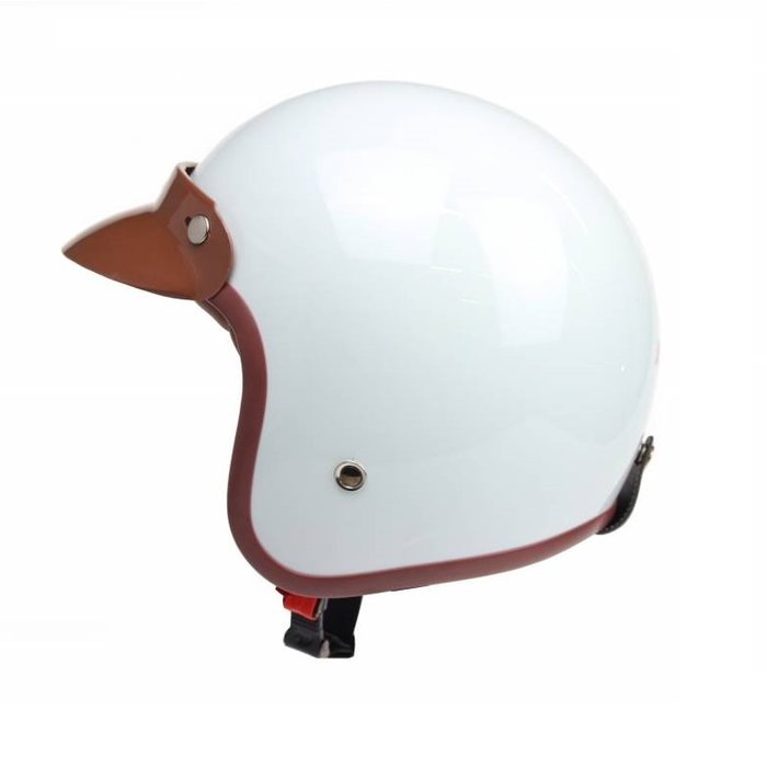 Redbike RB-767 retro jethelm wit