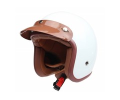 Redbike RB-767 retro jethelm wit