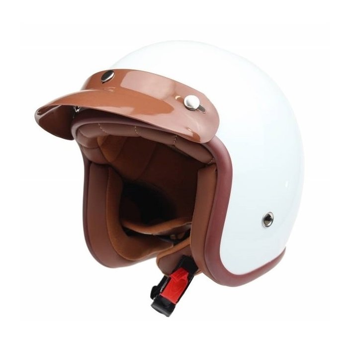 Redbike RB-767 retro jethelm wit