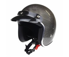 Redbike RB-765 Retro Jethelm Metallflocken grau