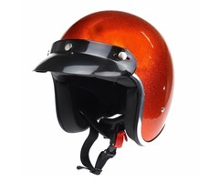 Redbike RB-765 Retro Jethelm Metallflocken orange