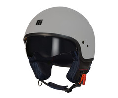 Motocubo Wasp Jethelm mit Visier | Grau | XS