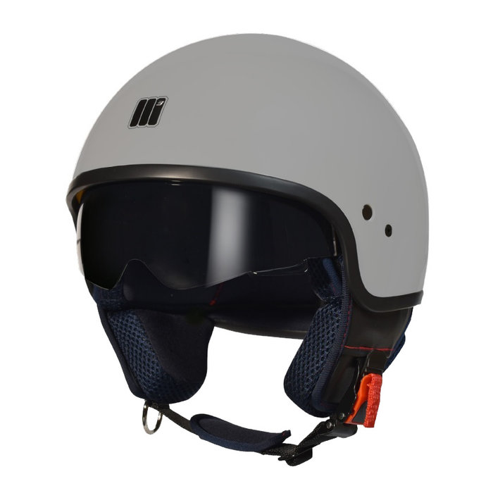 Motocubo wasp jet helmet with visor | shiny grey | ECE 22.05