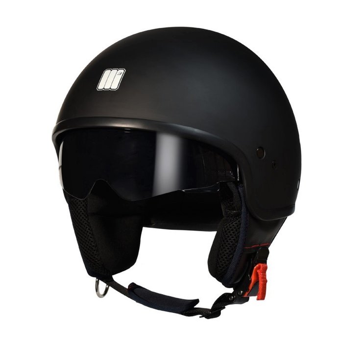 Motocubo wasp jethelm met vizier | mat zwart | ECE 22.05