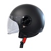 Motocubo bat jethelm met extern vizier | mat zwart