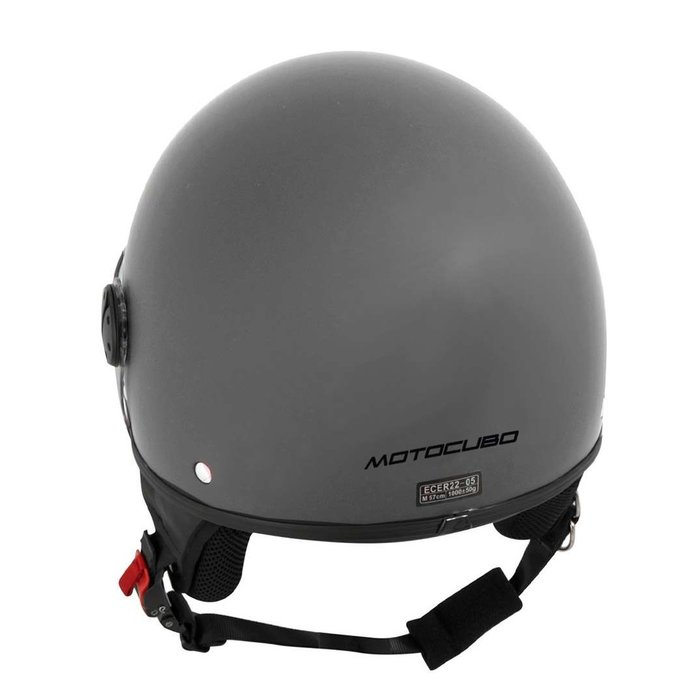 Motocubo Bat Jethelm mit Außenvisier | matt grau | ECE 22.05
