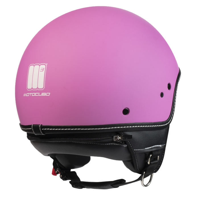 Motocubo Beetle Jethelm mit Visier | matt rosa | ECE 22.05