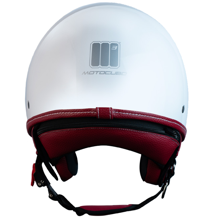 Motocubo Beetle Jethelm mit Visier | Weiß glänzend | ECE 22.05