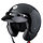 803 retro open face helmet black