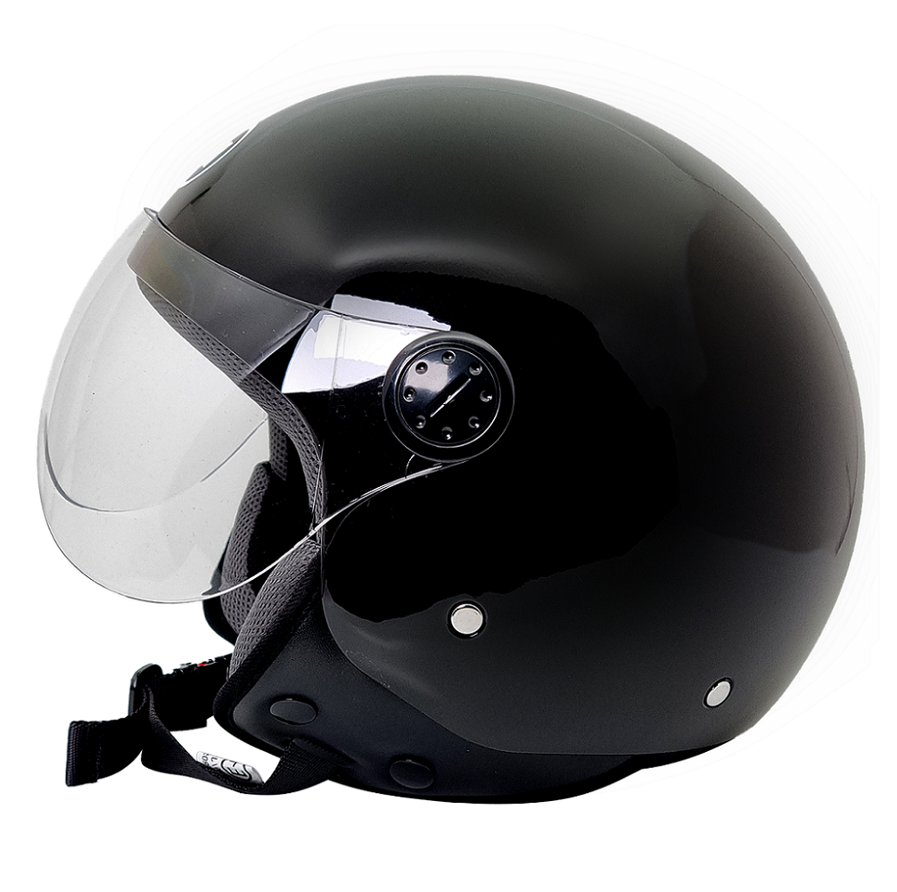 BHR 800 easy vespa helmet shiny black | size S