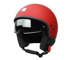 Motocubo beetle jet helmet with visor | matt red | size S