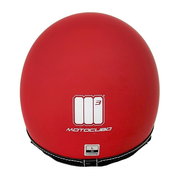 Motocubo Beetle Jethelm mit Visier | matt Rot | ECE 22.05