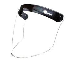 Flip-up clear helmet visor