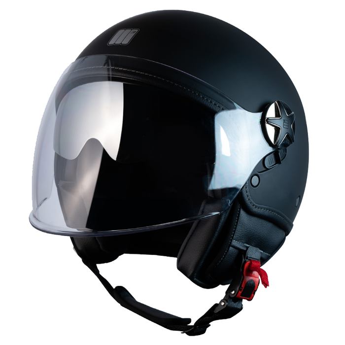 Motocubo fly evo jet helmet with double visor | matt black | ECE 22.05