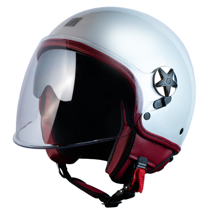 Motocubo fly evo jethelm met dubbel vizier | parel wit | ECE 22.05