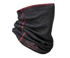 IXS Bandana Multifunktionstuch Merino | grau-rot