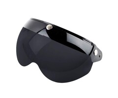 Flip up 3 button goggle visor smoke