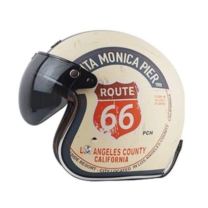 Flip-Up Visier mit 3 Knöpfen, Rauch