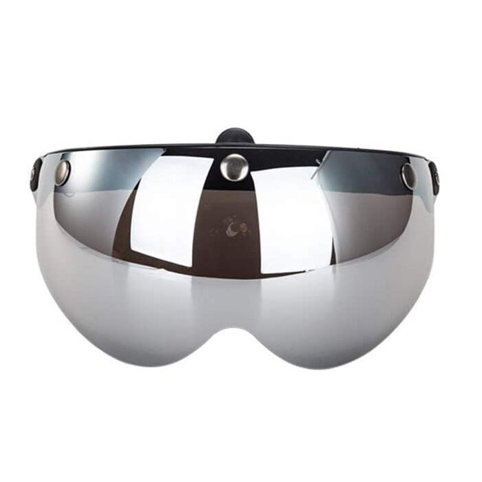 Flip up 3 button goggle silver reflection