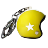 Sleutelhanger jethelm geel met witte ster