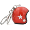 Schlüsselanhänger roter Jethelm mit weißem Stern