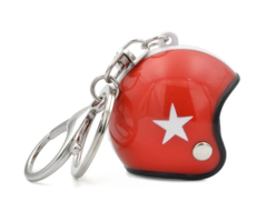 Sleutelhanger jethelm rood met witte ster