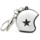 Keychain white jet helmet with black star