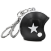 Keychain black jet helmet with white star