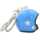 Keychain blue jet helmet with white star