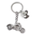 Keychain Silver Motorcycle with Jet Helmet