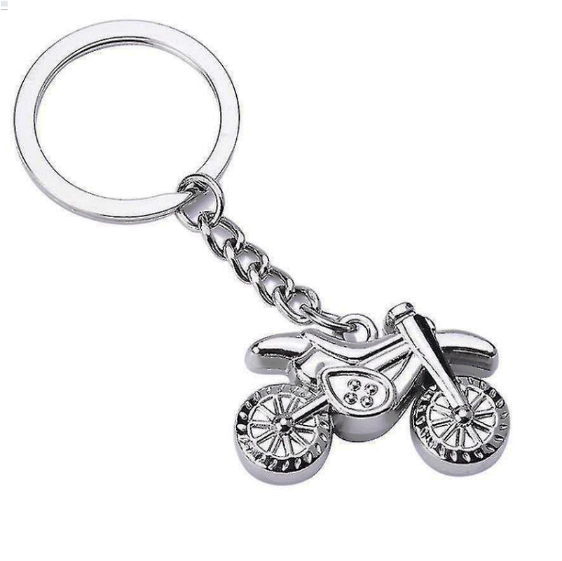 Sleutelhanger Zilveren Motorcross