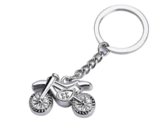 Sleutelhanger Zilveren Motorcross
