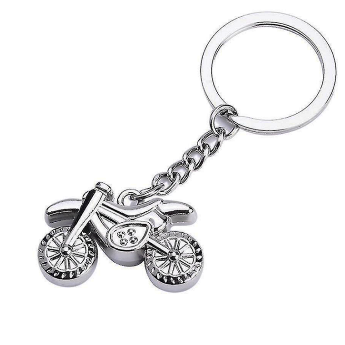 Sleutelhanger Zilveren Motorcross