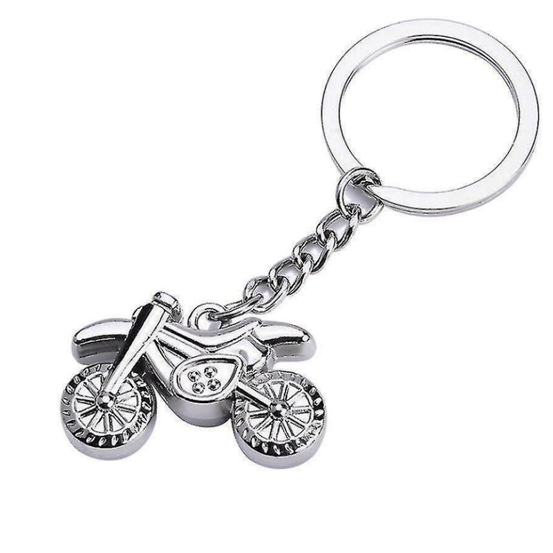 Sleutelhanger Zilveren Motorcross