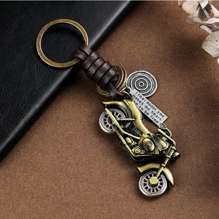 Schlüsselanhänger Gold Biker