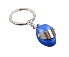 Keychain blue scooter helmet