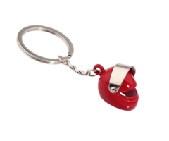 Keychain red scooter helmet