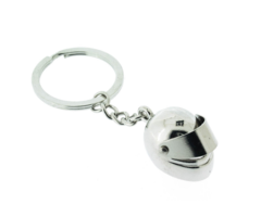 Key ring silvery scooter helmet