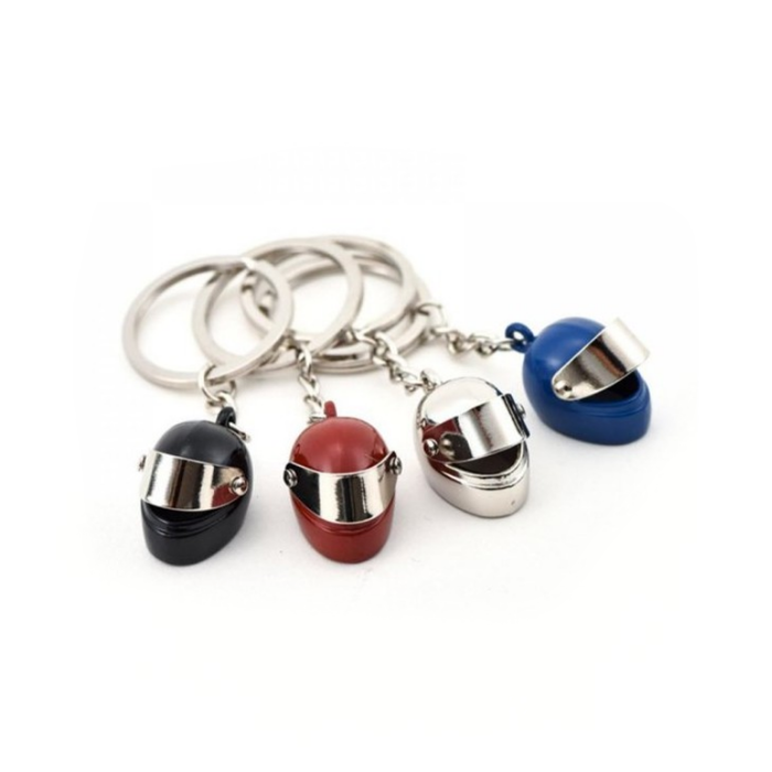 Key ring silvery scooter helmet