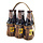 Bottle carrier made of brown leather