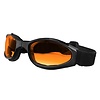 Bobster Crossfire mat zwarte, verstelbare motorbril - amber