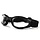 Crossfire matt black, adjustable motorcycle goggles - clear