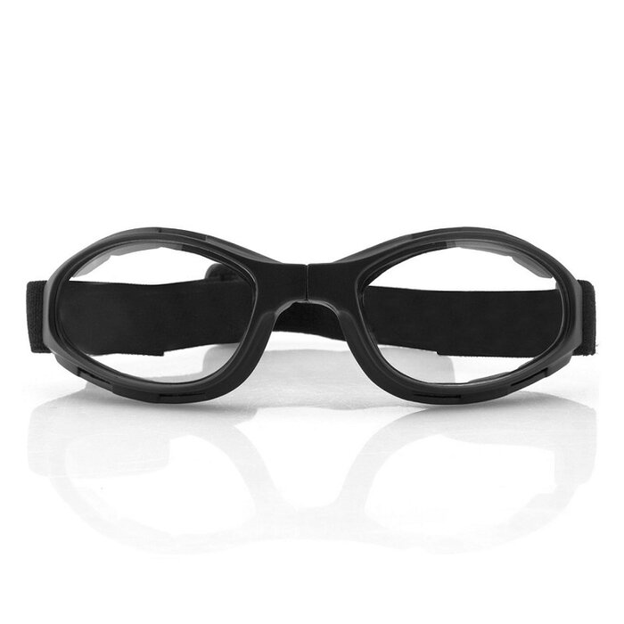 Bobster Crossfire mattschwarze, verstellbare Motorradbrille – klar
